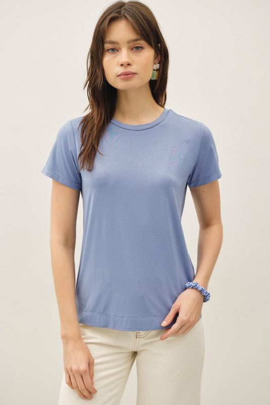 Bamboo Modal Round Neck Short Sleeve Tee