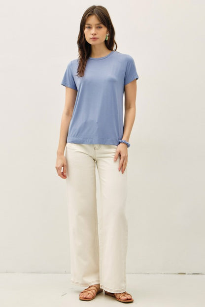 Bamboo Modal Round Neck Short Sleeve Tee