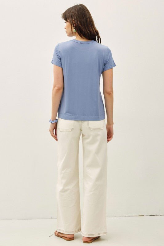 Bamboo Modal Round Neck Short Sleeve Tee