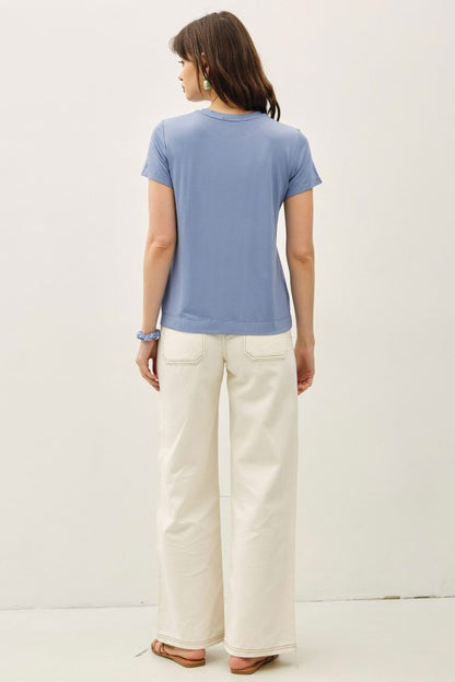 Bamboo Modal Round Neck Short Sleeve Tee