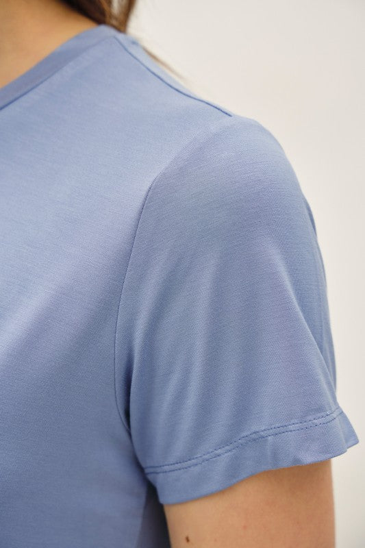 Bamboo Modal Round Neck Short Sleeve Tee