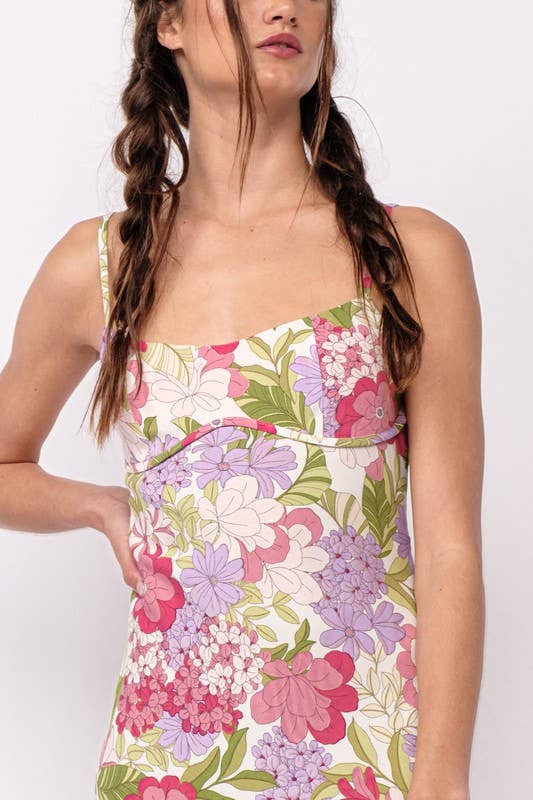 Floral Print Mini Dress