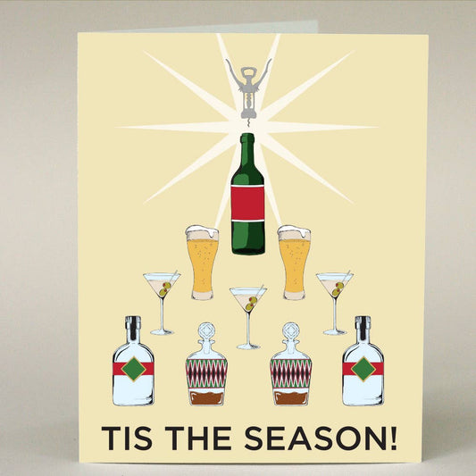 Tis The Season Booze Bottles Card