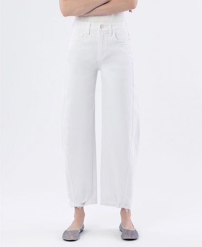 Super High Rise Panel Barrel Jeans