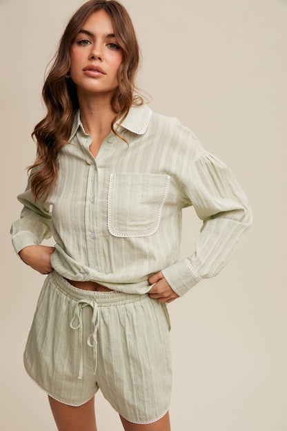 Soft Striped Shorts