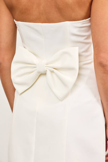 Strapless Bow Mini Dress