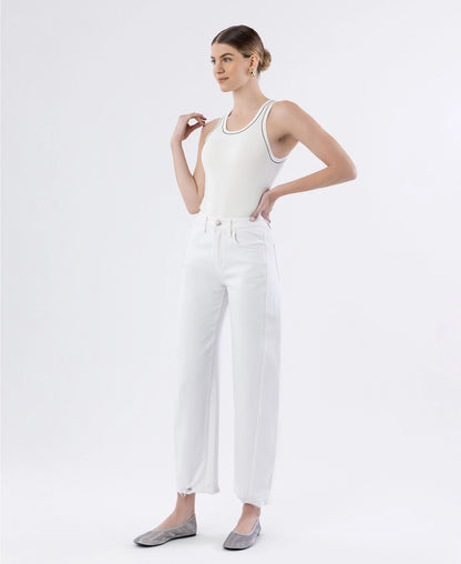 Super High Rise Panel Barrel Jeans