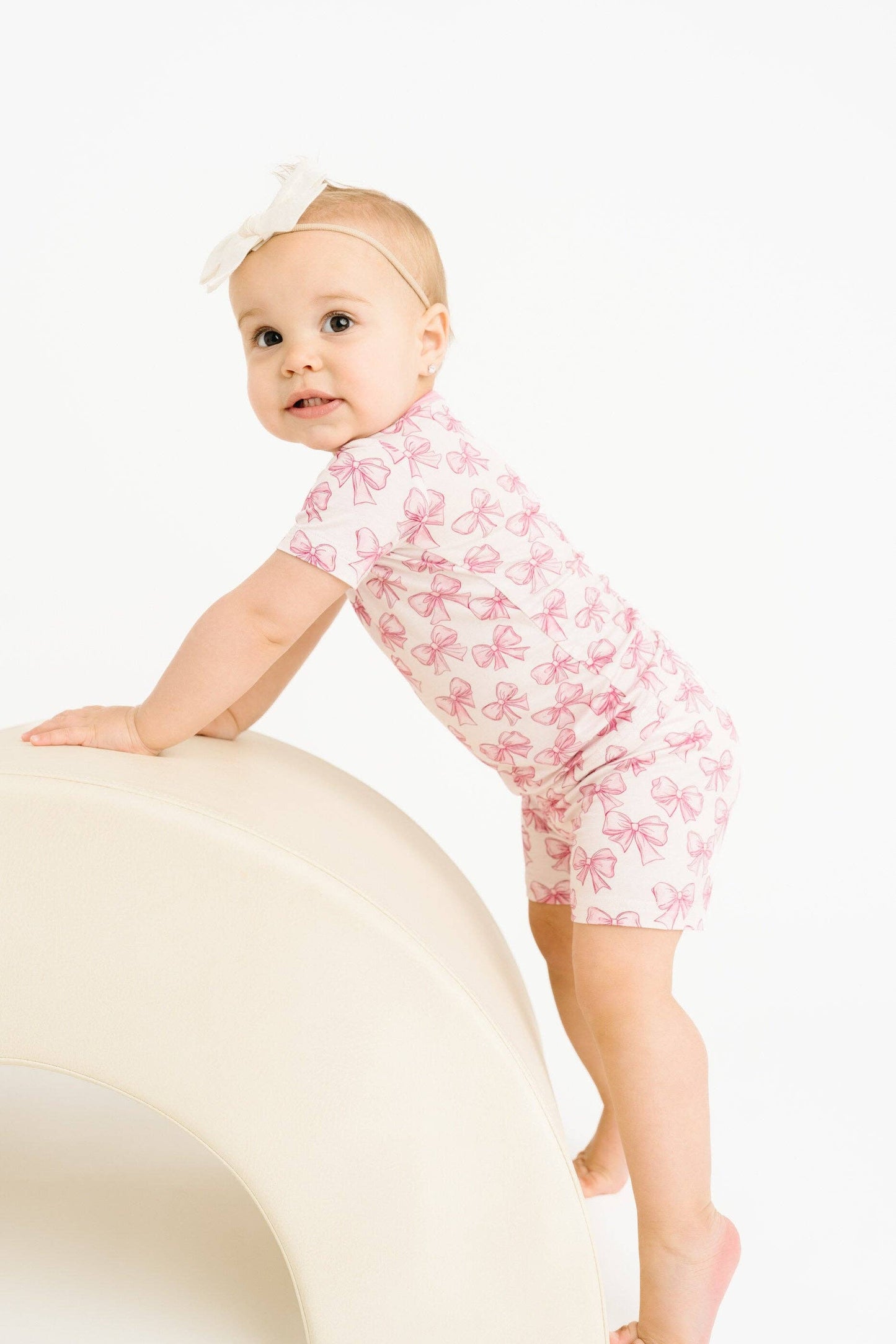 Pretty In Pink Two-Piece Bamboo Shorts Set