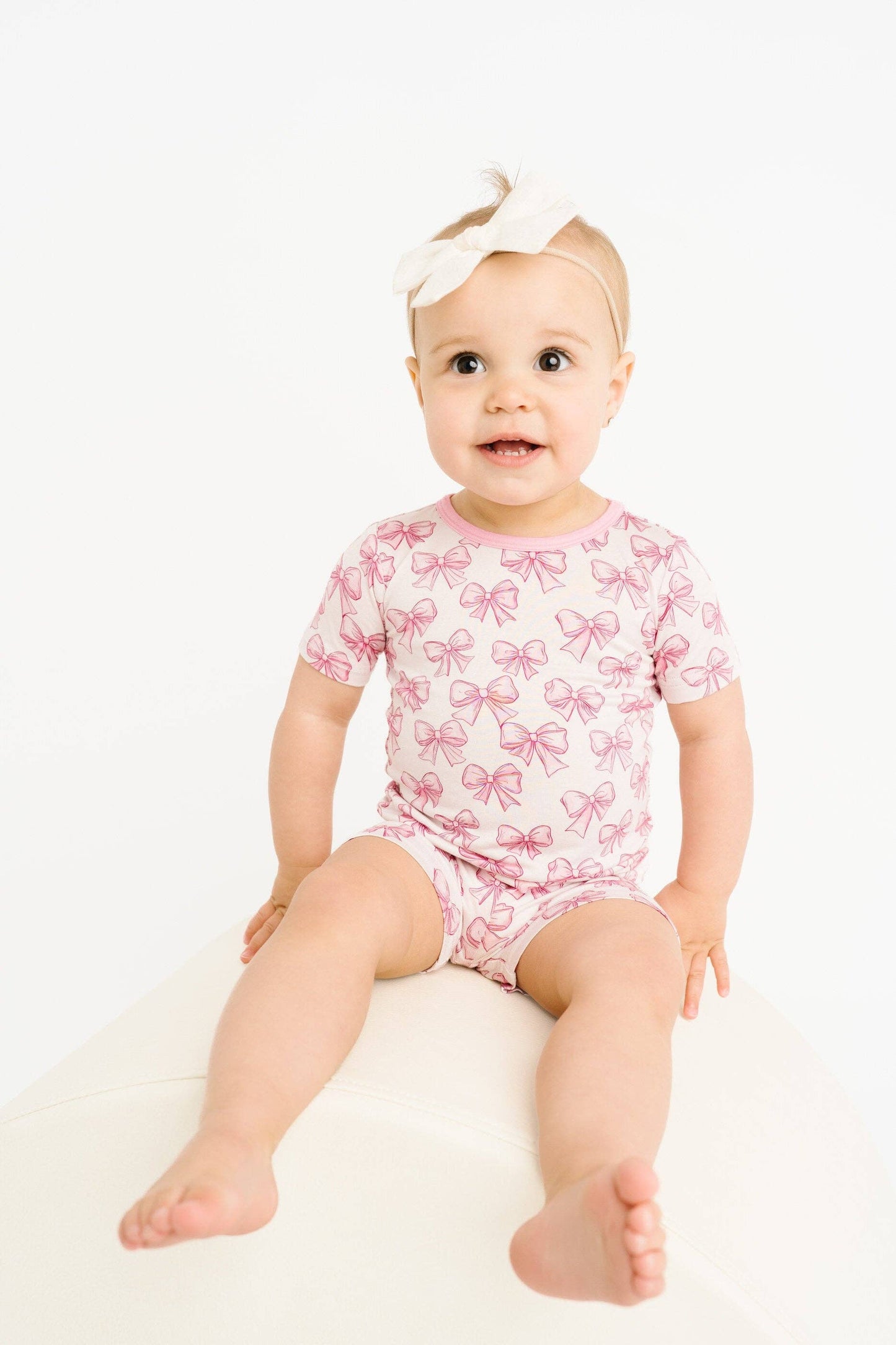 Pretty In Pink Two-Piece Bamboo Shorts Set