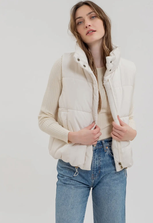 Ivory Puffer Vest