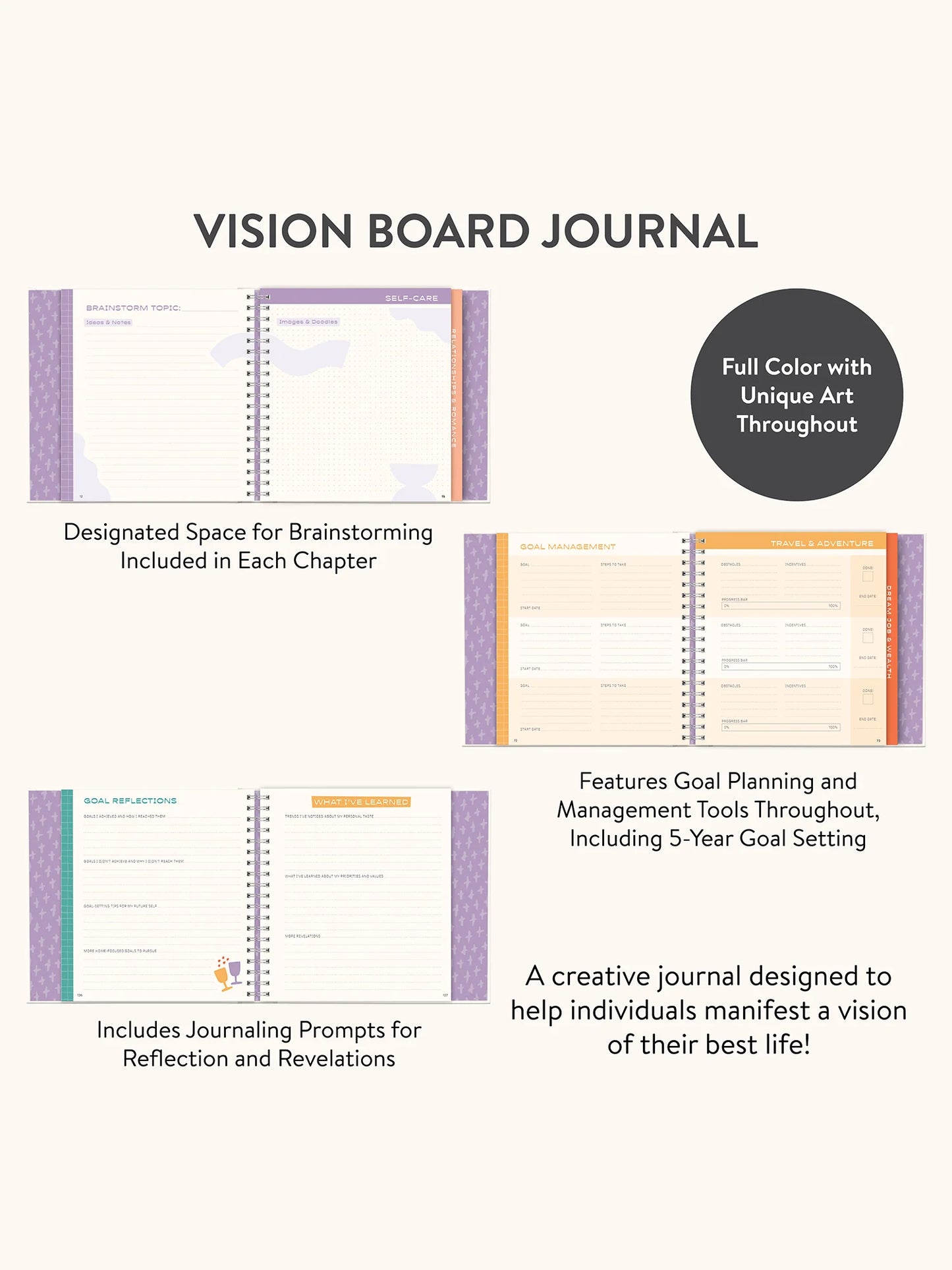 The Vision Board Journal Guided Journal