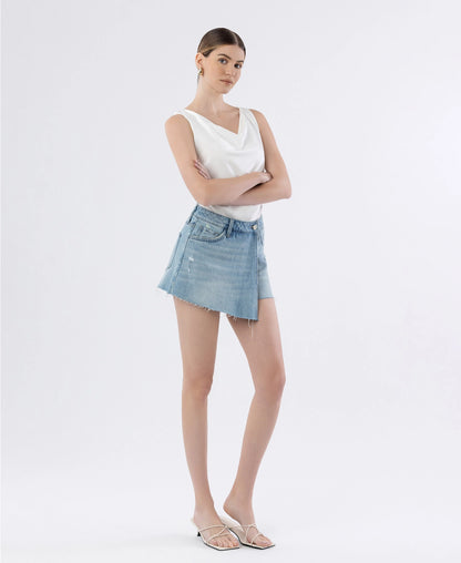Lacy Denim Skort