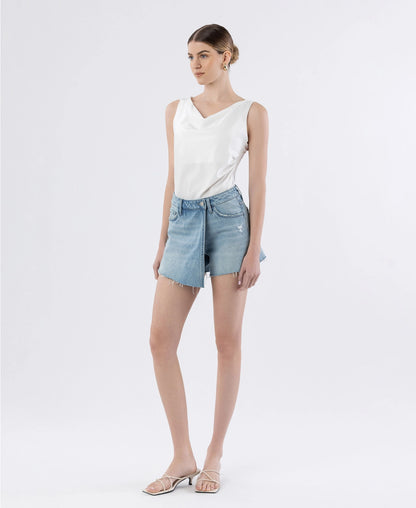 Lacy Denim Skort
