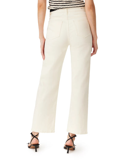 High Rise Straight Slit Jeans