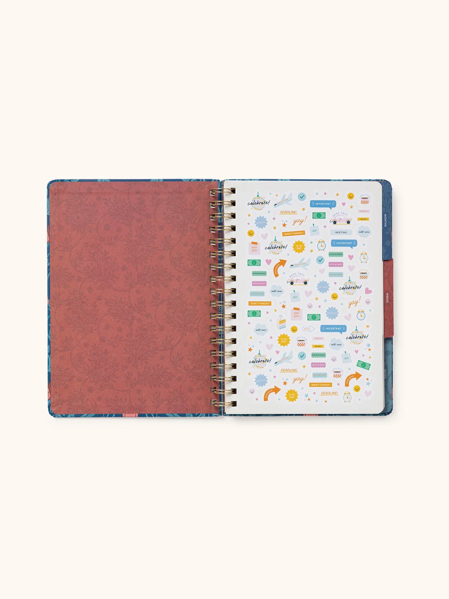 Garden Renaissance Undated Tri-Tab Planner