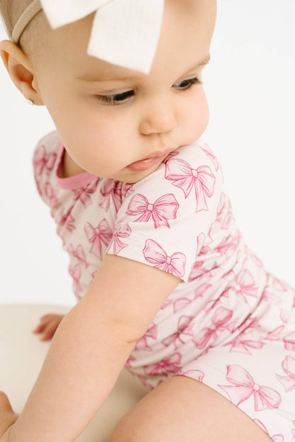 Pretty In Pink Two-Piece Bamboo Shorts Set