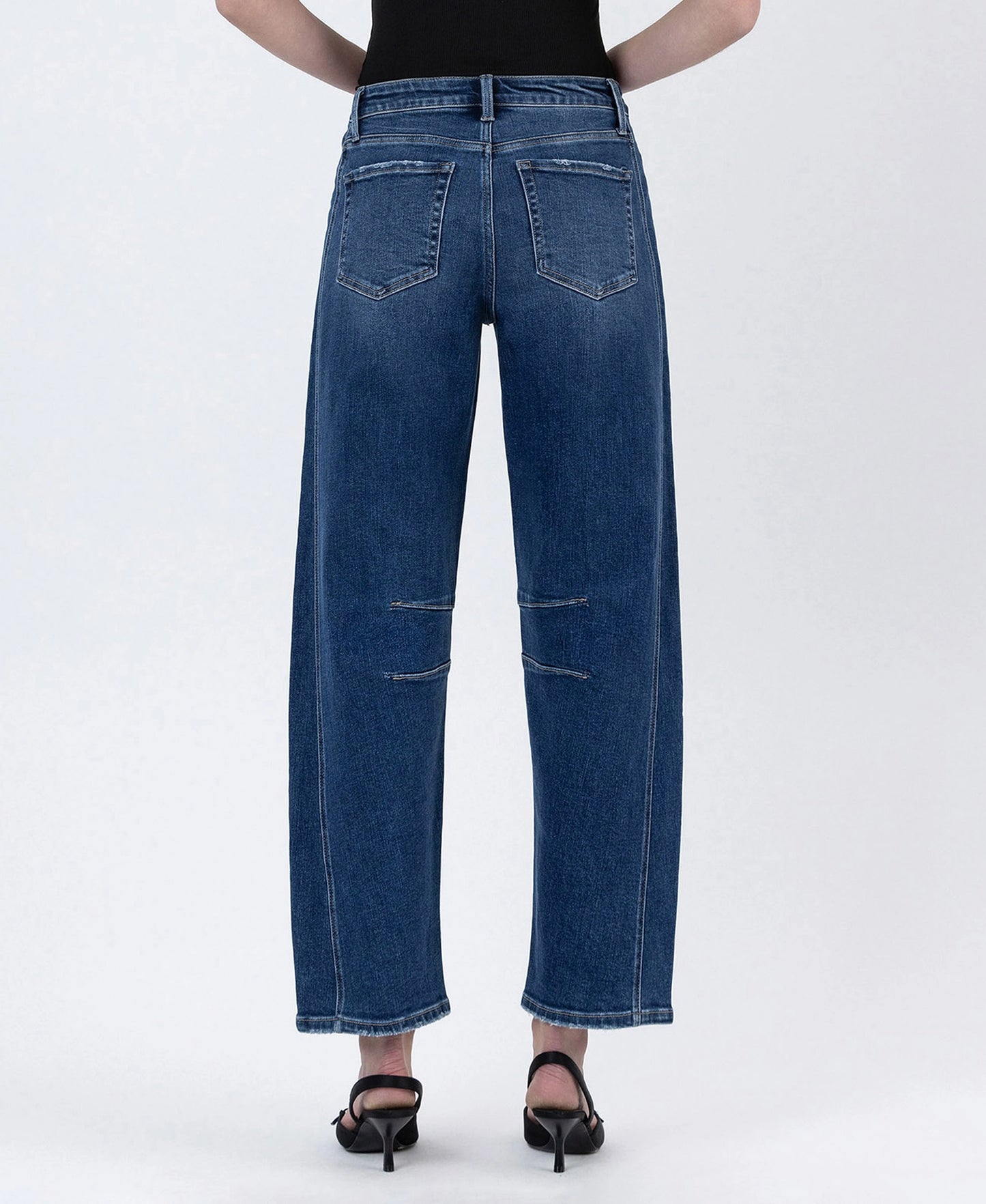 High-Rise Barrel Leg Jeans