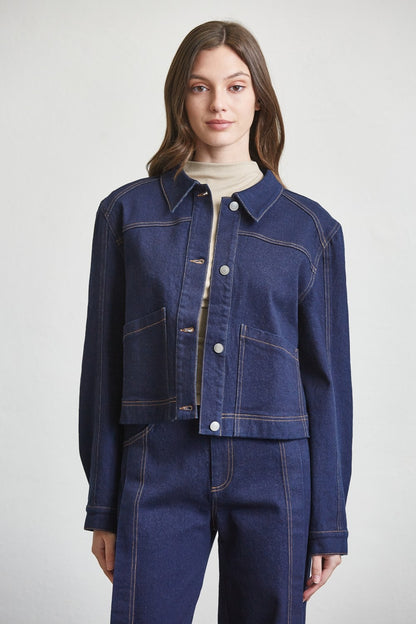 Double Yoke Oversized Denim Jacket