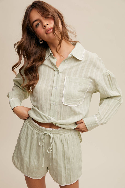 Soft Striped Shorts