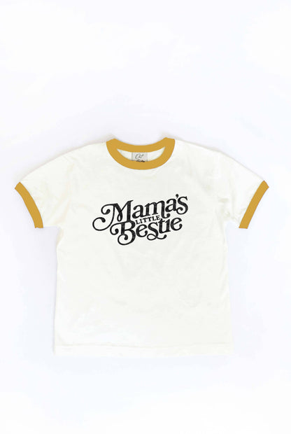 MAMA'S LITTLE BESTIE Toddler Unisex Ringer Top