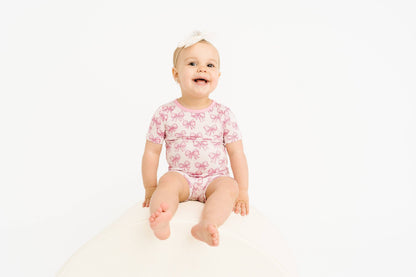 Pretty In Pink Two-Piece Bamboo Shorts Set