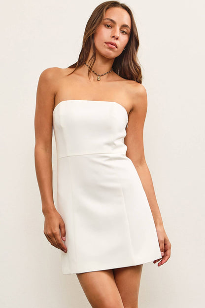 Strapless Bow Mini Dress