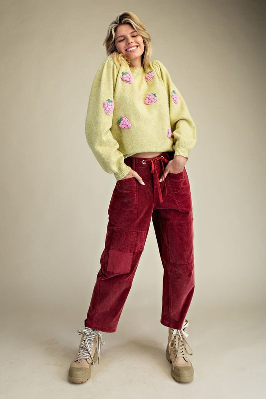 Washed Stretch Baby Corduroy Pants