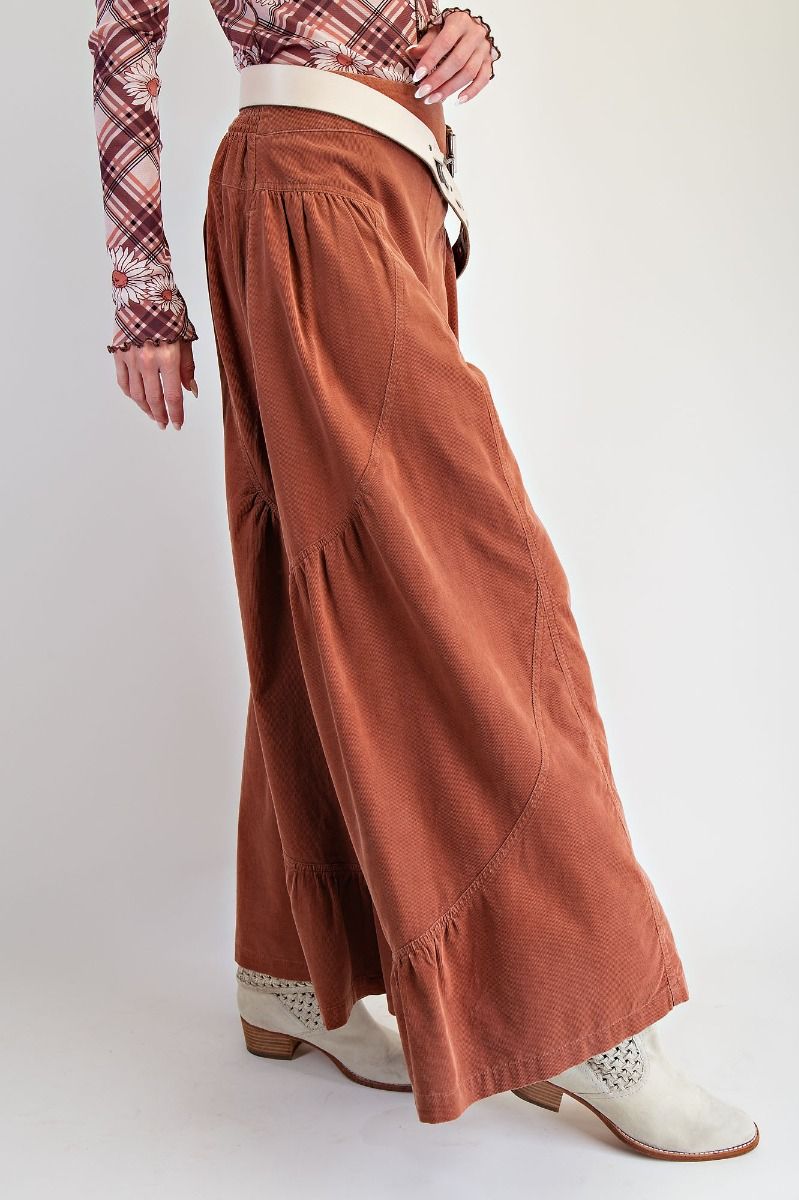 Washed Baby Corduroy Palazzo Pants
