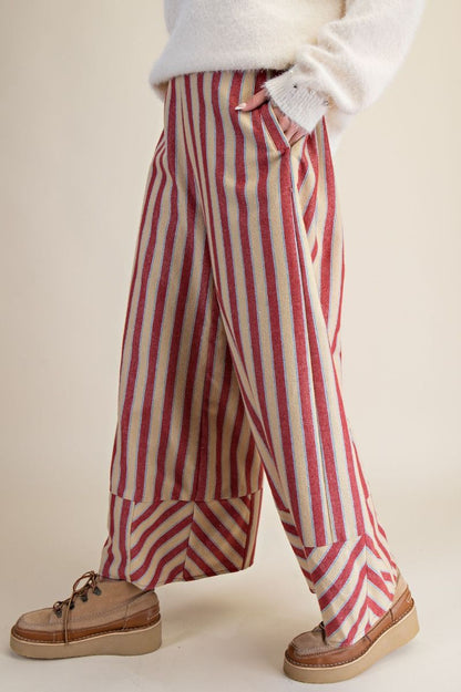 Yarn-Dye Stripe Washed Pants