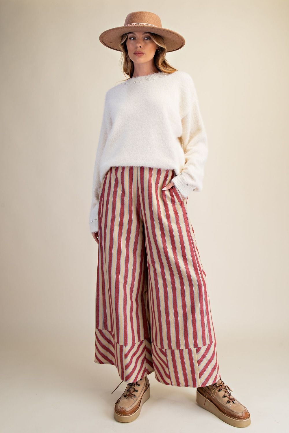 Yarn-Dye Stripe Washed Pants