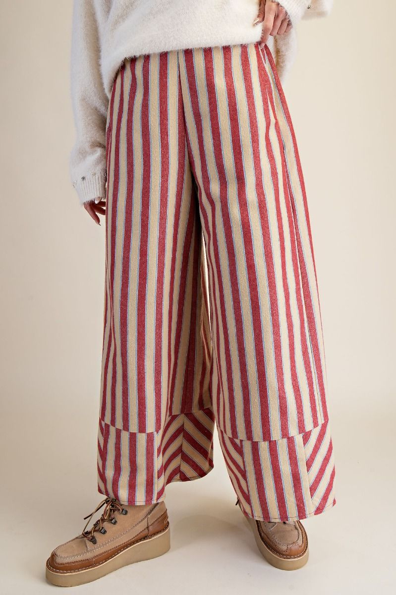 Yarn-Dye Stripe Washed Pants
