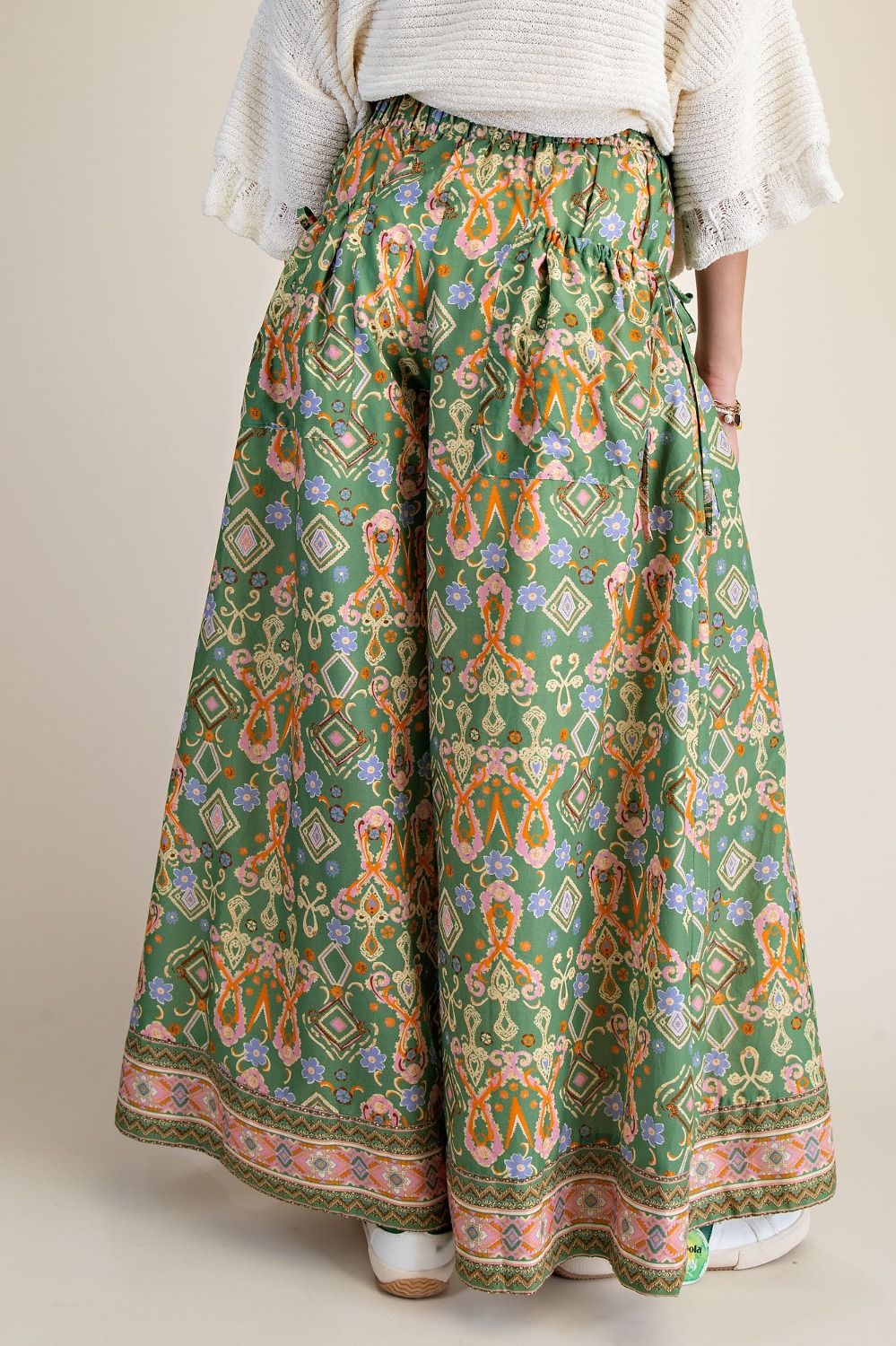 Border Printed Palazzo Pants