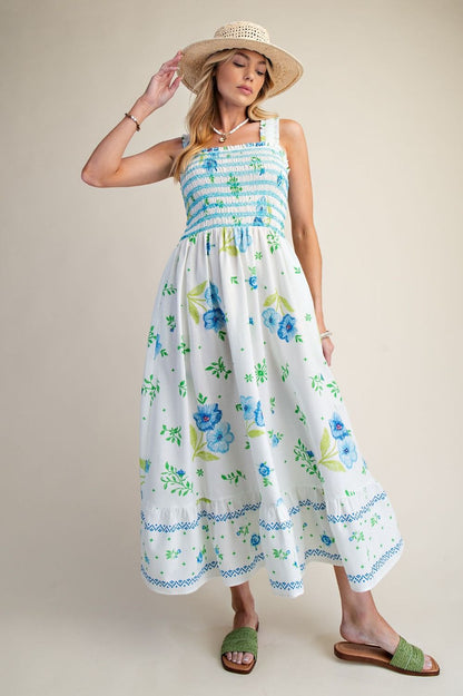 Floral Cotton Maxi Dress