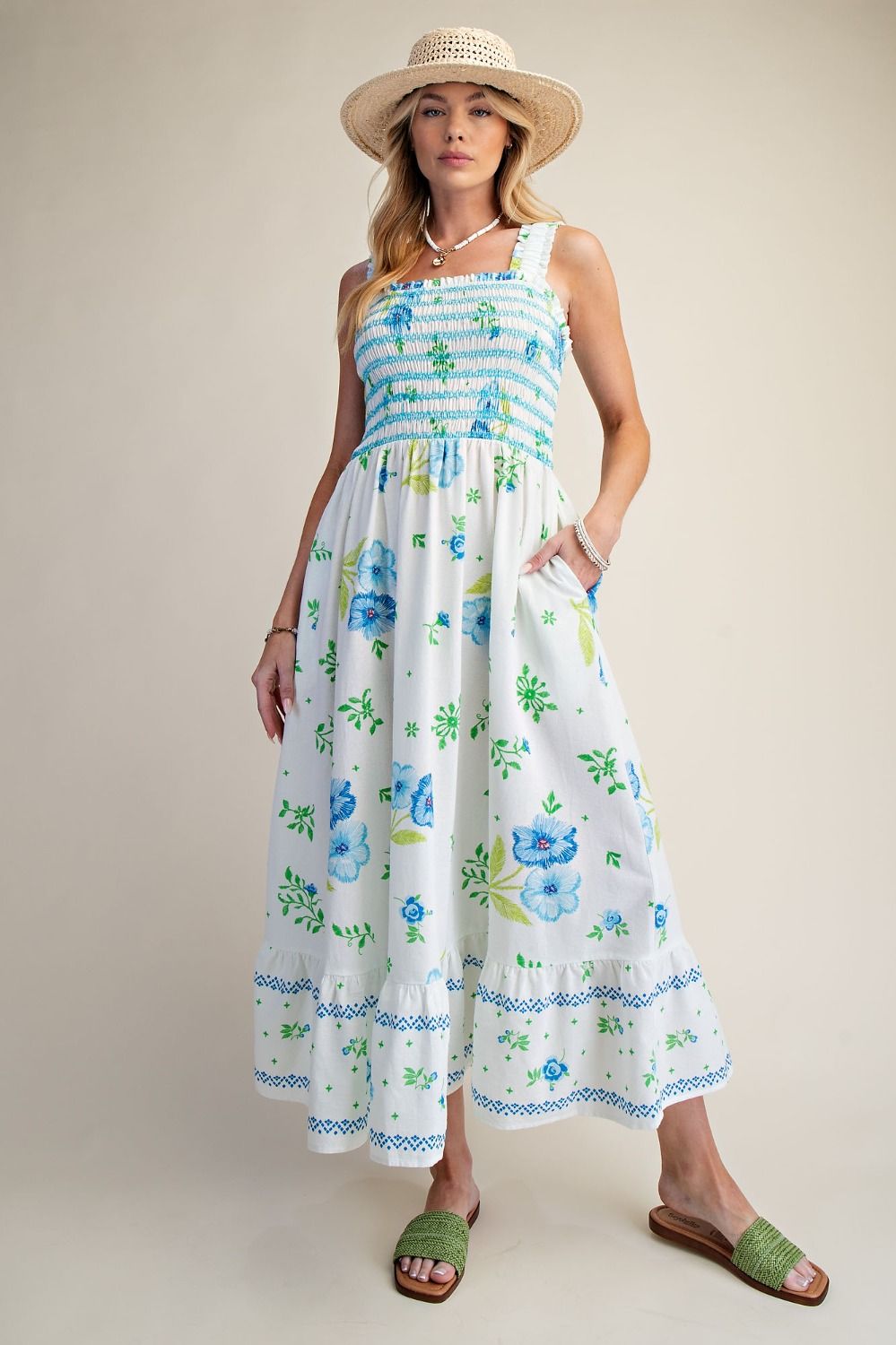 Floral Cotton Maxi Dress
