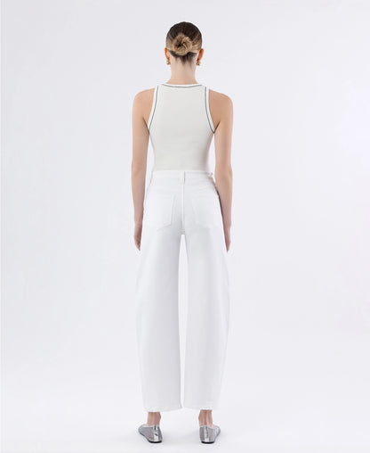 Super High Rise Panel Barrel Jeans