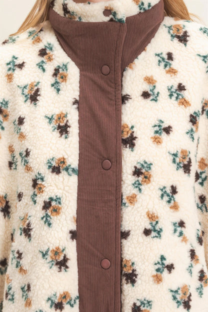 Floral Sherpa Vest
