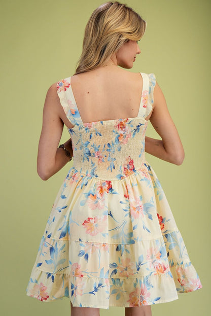 Floral Cotton A-Line Dress